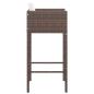 Preview: Barhocker 2 Stk. mit Kissen Braun Poly Rattan