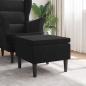 Preview: ARDEBO.de - Hocker mit Holzbeinen Schwarz Samt