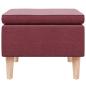 Preview: Hocker mit Holzbeinen Weinrot Stoff
