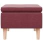 Preview: Hocker mit Holzbeinen Weinrot Stoff