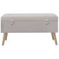 Preview: Bank mit Stauraum 80 cm Grau Samt