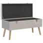 Preview: Bank mit Stauraum 80 cm Grau Samt