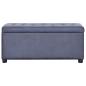 Preview: Ottoman mit Stauraum 87,5 cm Grau Wildleder-Optik