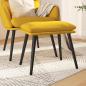 Preview: ARDEBO.de - Fußhocker Senfgelb 45x29,5x35 cm Stoff