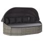 Preview: ARDEBO.de - Outdoor-Loungebett mit Dach Grau