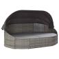 Preview: Outdoor-Loungebett mit Dach Grau