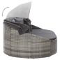 Preview: Outdoor-Loungebett mit Dach Grau