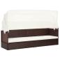 Preview: ARDEBO.de - Gartensofa mit Sonnendach Poly Rattan Braun
