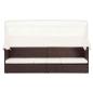 Preview: Gartensofa mit Sonnendach Poly Rattan Braun