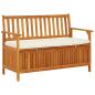 Preview: ARDEBO.de - Garten Aufbewahrungsbank Akazienholz Massiv 120 x 63 x 84 cm