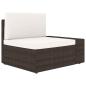 Preview: Modulares 2-Sitzer-Sofa Poly Rattan Braun