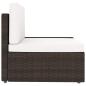 Preview: Modulares 2-Sitzer-Sofa Poly Rattan Braun