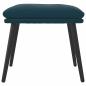 Preview: Fußhocker Blau 45x29,5x35 cm Samt