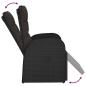 Preview: Garten-Liegestuhl mit Auflage Poly Rattan Schwarz