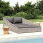 Preview: ARDEBO.de - Gartenbett Grau 110x200 cm Poly Rattan