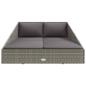 Preview: Gartenbett Grau 110x200 cm Poly Rattan