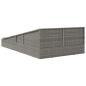 Preview: Gartenbett Grau 110x200 cm Poly Rattan