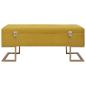 Preview: Bank mit Staufach 105 cm Senfgelb Samt