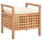 Preview: ARDEBO.de - Sitzbank mit Stauraum 49×48×49 cm Walnuss Massivholz