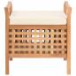 Preview: Sitzbank mit Stauraum 49×48×49 cm Walnuss Massivholz