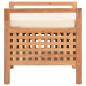 Preview: Sitzbank mit Stauraum 49×48×49 cm Walnuss Massivholz