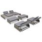 Preview: ARDEBO.de - 5-tlg. Garten-Lounge-Set mit Auflagen Poly Rattan Grau