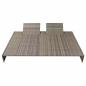 Preview: 5-tlg. Garten-Lounge-Set mit Auflagen Poly Rattan Grau