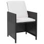 Preview: 9-tlg. Garten-Essgruppe Poly Rattan Akazienholz Schwarz
