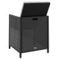 Preview: 9-tlg. Garten-Essgruppe Poly Rattan Akazienholz Schwarz