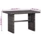 Preview: 3-tlg. Bistro-Set mit Auflagen Poly Rattan Grau