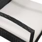 Preview: 5-tlg. Garten-Lounge-Set mit Auflagen Poly Rattan Schwarz