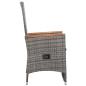 Preview: Garten-Liegestühle 2 Stk. mit Auflagen Poly Rattan Grau