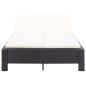 Preview: 2-Personen-Sonnenliege mit Auflage Schwarz Poly Rattan