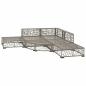 Preview: 6-tlg. Garten-Lounge-Set mit Kissen Poly Rattan Grau