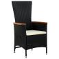 Preview: Gartenstühle 2 Stk. mit Polstern Poly Rattan Schwarz