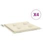 Preview: Gartenstuhl-Kissen 4 Stk. Creme 40x40x3 cm Oxford-Gewebe