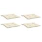Preview: Gartenstuhl-Kissen 4 Stk. Creme 40x40x3 cm Oxford-Gewebe