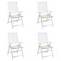 Preview: Gartenstuhl-Kissen 4 Stk. Creme 40x40x3 cm Oxford-Gewebe