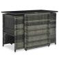 Preview: 3-tlg. Bistro-Set mit Auflagen Poly Rattan Grau