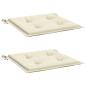 Preview: Gartenstuhl-Kissen 2 Stk. Creme 50x50x3 cm Oxford-Gewebe