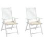 Preview: Gartenstuhl-Kissen 2 Stk. Creme 50x50x3 cm Oxford-Gewebe