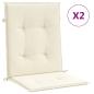 Preview: Gartenstuhlauflagen für Niedriglehner 2 Stk. Creme 100x50x3 cm