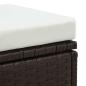 Preview: 3-tlg. Garten-Lounge-Set mit Auflagen Poly Rattan Braun