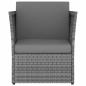 Preview: Gartensessel mit Hocker Poly Rattan Anthrazit