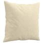 Preview: 2-Sitzer-Sofa mit Zierkissen Creme 120 cm Stoff