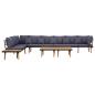 Preview: ARDEBO.de - Garten-Lounge-Set 8-Sitzer mit Kissen Massivholz Akazie