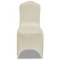 Preview: 50 x Stuhlhusse Stretchhusse cremefarben