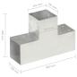 Preview: Pfostenverbinder T-Form Verzinktes Metall 101 x 101 mm