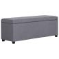 Preview: ARDEBO.de - Bank mit Staufach 116 cm Hellgrau Polyester