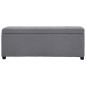 Preview: Bank mit Staufach 116 cm Hellgrau Polyester